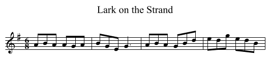Lark on the Strand - staff notation