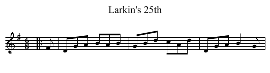 Larkin's 25th - staff notation