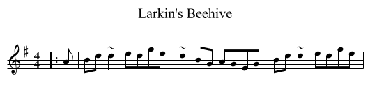 Larkin's Beehive - staff notation