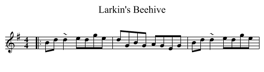 Larkin's Beehive - staff notation