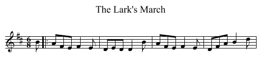 Lark's March, The  - staff notation