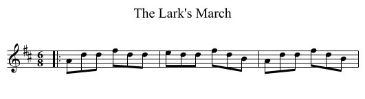 Lark's March, The  - staff notation