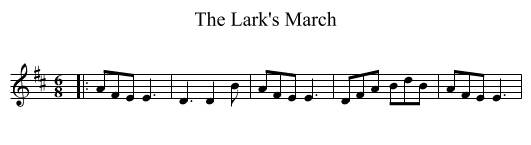 Lark's March, The  - staff notation