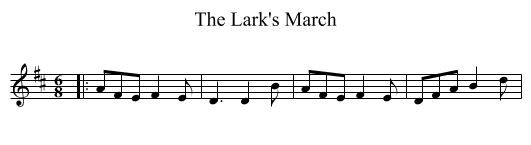 Lark's March, The  - staff notation