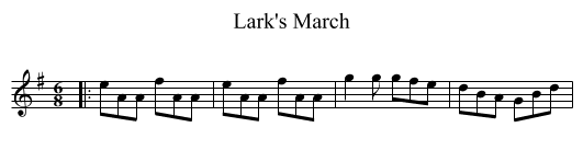 Lark's March - staff notation