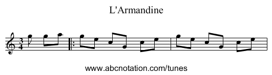 L'Armandine - staff notation