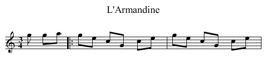 L'Armandine - staff notation