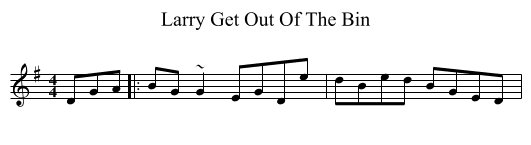 Larry Get Out Of The Bin - staff notation