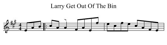 Larry Get Out Of The Bin - staff notation