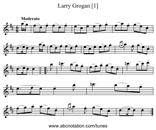 Larry Grogan [1] - staff notation