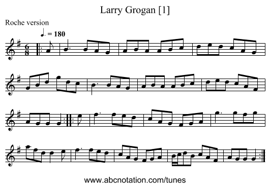 Larry Grogan [1] - staff notation