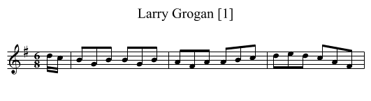 Larry Grogan [1] - staff notation