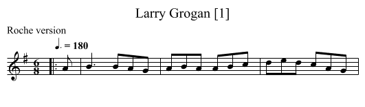 Larry Grogan [1] - staff notation