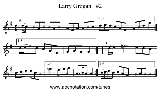 Larry Grogan   #2 - staff notation
