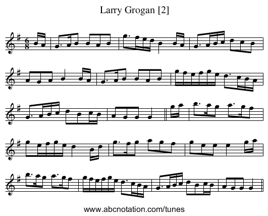 Larry Grogan [2] - staff notation