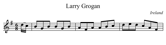 Larry Grogan - staff notation