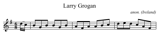 Larry Grogan - staff notation