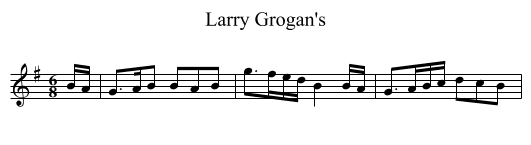 Larry Grogan's - staff notation