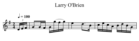 Larry O'Brien - staff notation