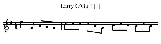 Larry O'Gaff [1] - staff notation