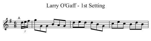 Larry O'Gaff - 1st Setting - staff notation