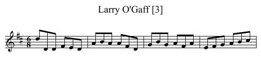 Larry O'Gaff [3] - staff notation