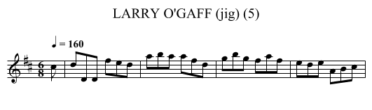 LARRY O'GAFF (jig) (5) - staff notation