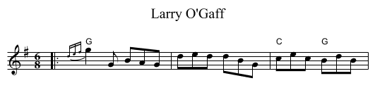 Larry O'Gaff - staff notation