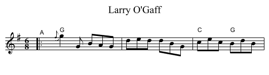 Larry O'Gaff - staff notation