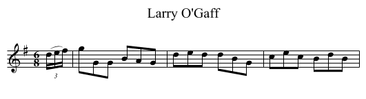 Larry O'Gaff - staff notation