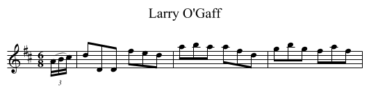 Larry O'Gaff - staff notation
