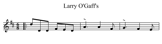 Larry O'Gaff's - staff notation