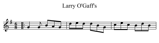 Larry O'Gaff's - staff notation