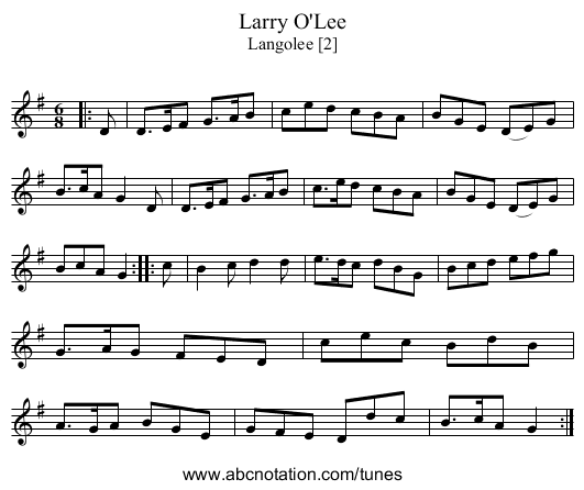 Larry O'Lee - staff notation
