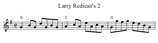 Larry Redican's 2 - staff notation