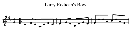 Larry Redican's Bow - staff notation