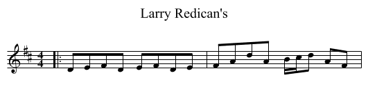 Larry Redican's - staff notation