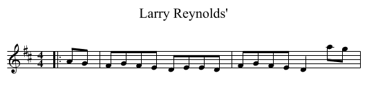 Larry Reynolds' - staff notation