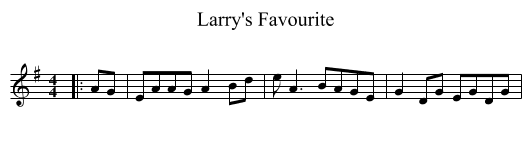 Larry's Favourite - staff notation