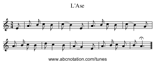 L'Ase - staff notation