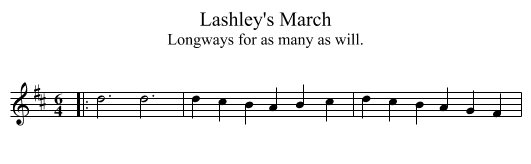 Lashley's March - staff notation