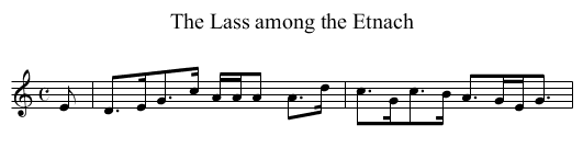 Lass among the Etnach, The - staff notation