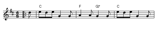 Lass O' Dallogill - staff notation