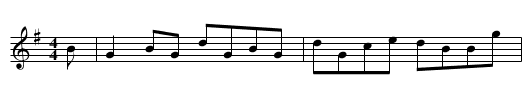 Lass of Dundee - staff notation