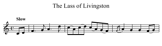 Lass of Livingston, The - staff notation