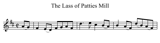 Lass of Patties Mill, The - staff notation