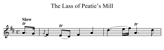 Lass of Peatie’s Mill, The - staff notation
