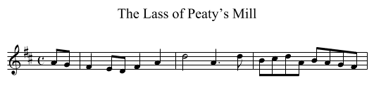 Lass of Peaty’s Mill, The - staff notation