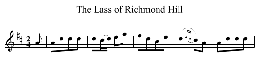 Lass of Richmond Hill, The - staff notation