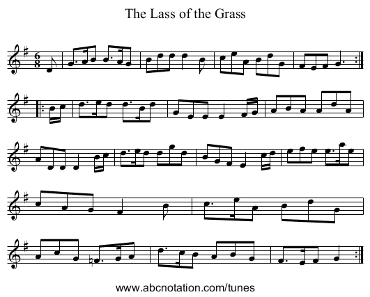 Lass of the Grass, The - staff notation